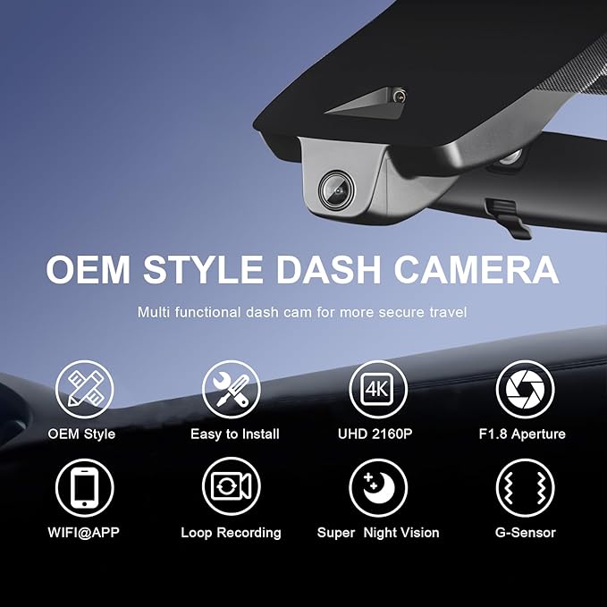 Front 4K HDR Dash Cam STARVIS 2 IMX678, Custom Fit for Toyota Highlander & Hybrid Gen4 UX70 2020-2026(Model A), E Limited L XLE XSE etc, 5GHz WiFi, GPS, 64GB Card