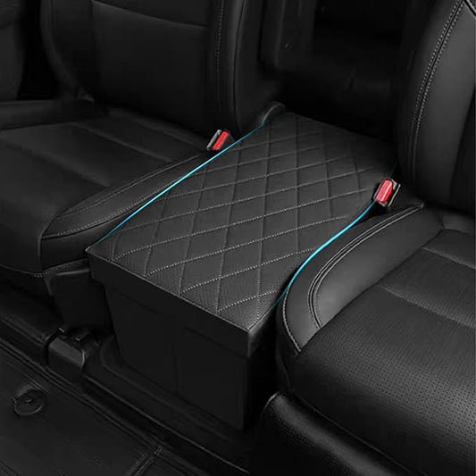 Seat Aisle Storage Box for Ford Explorer 6-Passenger Models – Organizer Rear Seats Passage – Foldable, Easy Installation, for Ford Explorer ST XLT Accessories 2020 to 2025 (Black)