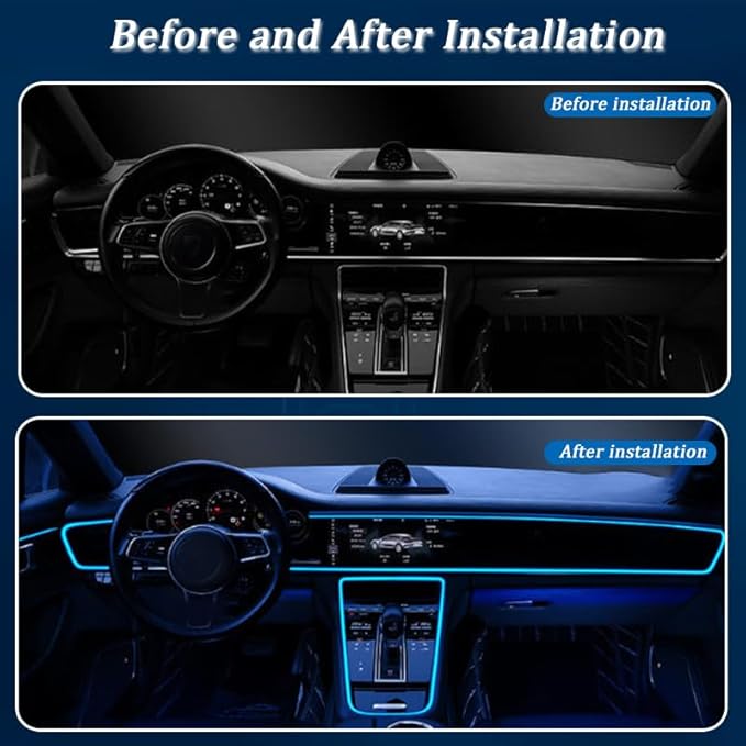 Car LED Strip Light for Land Rover Freelander 2010–2014, 6 in 1 Car Ambient Lighting Kits, Interior Interior Light Sync to Music, Auto Decorations Interior Accessories, 8M