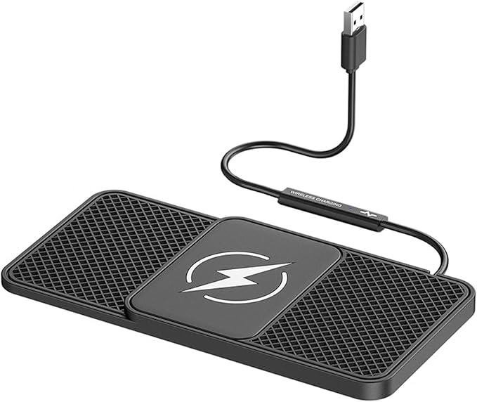 Wireless Car Phone Charger for Mercedes-Benz C-Class (W206) 2021–2025, Type C/USB 20W Fast Charging Pad, Non-Slip Charging Station for Travel Home Office Desk, Lightweight, USB