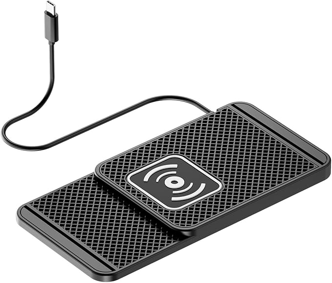 Wireless Charging Pad for Car for Ford F-150 Lightning 2022-2025, Non-Slip Type C/USB 20W Fast Phone Charging Pad DIY Trim-to-Fit No Interior Damage,B&Type-C