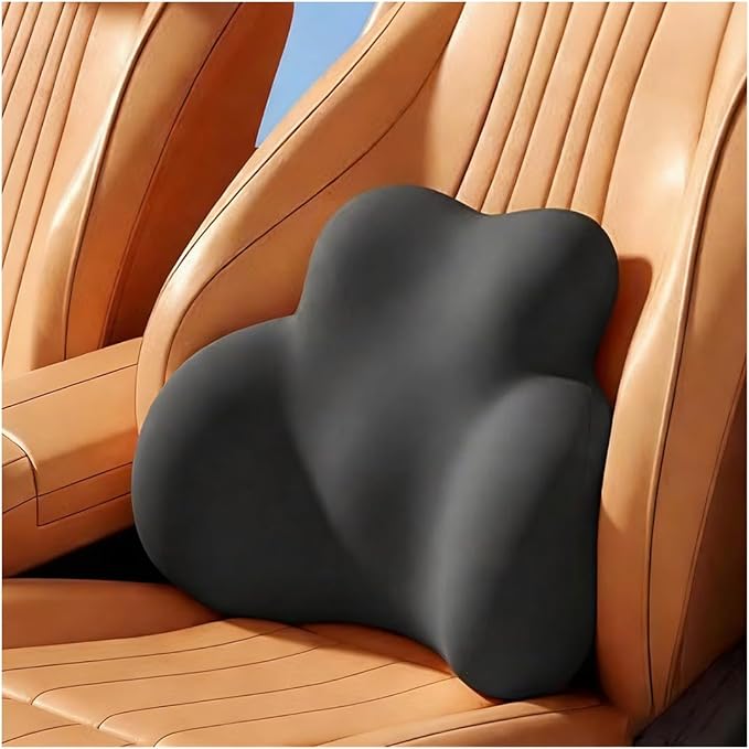 Car Lumbar Support Pillow for Nissan X-Trail 5seats 2024 Memory Foam Back Support Cushion Breathable Car Seat Lumbar Pad Accessories,Dark Gray