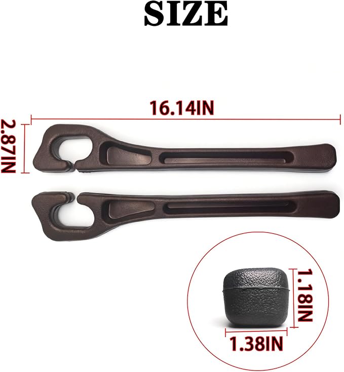 Car Seat Gap Filler Organizer of 2 - No Drop Seat Guard, Universal Car Seat Gap Filler, Durable Non-Slip Material, Easy 10-Second Install for Cars, Trucks & SUV (Brown)