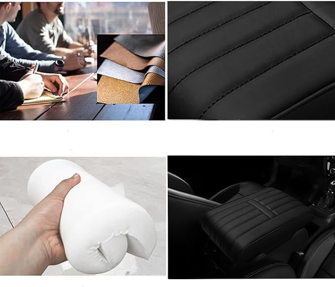 Car Armrest Pad for Porsche Macan 2014 2015 2016 2017 2018 2019 2020 2021 2022 2023 2024 Memory Cotton Armrest Box Pad Center Console Scratch Pad Box Cushion Protector,Red