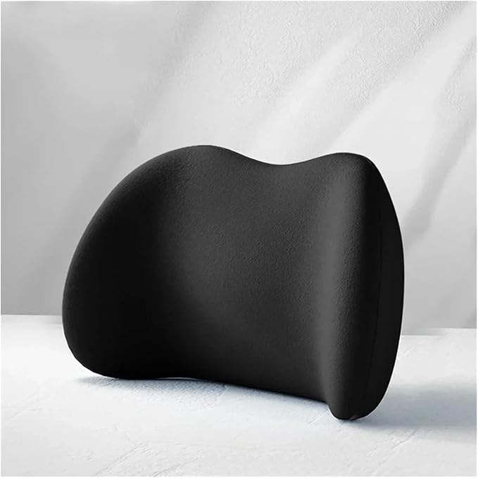 Memory Foam Car Neck Pillow & Waist Cushion - Soft fit for Seat Headrest & Lumbar Support for Comfort(Hb-Grey Headrest 1PC)