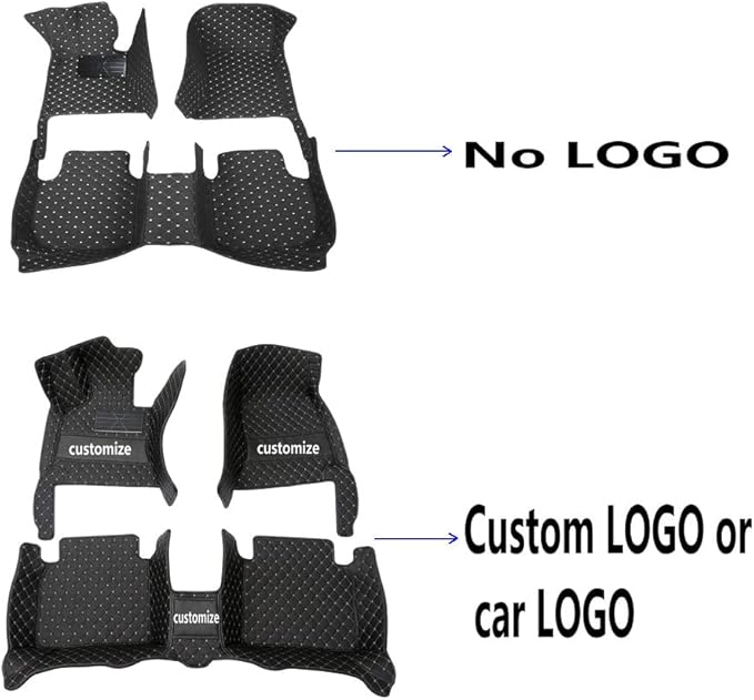 KaiLaiCarCustom Automotive Car Floor Mats for 99.99% Sedan SUV Sports Car Men Women Protection Full Coverage Pads Anti-Slip Leather Floor Lining (Black + Purple bar, E- Diamond + Strip +Color Bars)