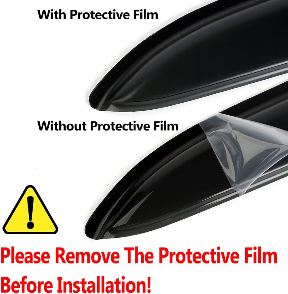 Side Window Visors Wind Vent Deflector fit for 2016-2021 Mazda CX9,4pcs Outside Mount Tape-On Dark Smoke Nice Sun Rain Guards Set MA38