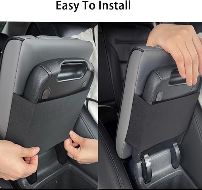 Car Armrest Pad for Porsche Macan 2014 2015 2016 2017 2018 2019 2020 2021 2022 2023 2024 Memory Cotton Armrest Box Pad Center Console Scratch Pad Box Cushion Protector,Brown