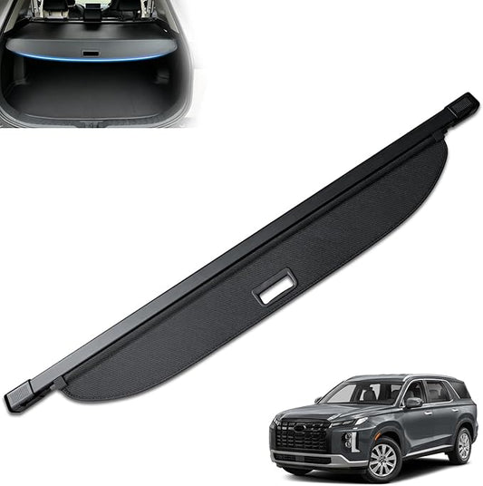 MIALUTY® Cargo Cover for 2021-2025 Hyundai Palisade Retractable Trunk Cover Palisade Accessories Anti-Peeping Anti-Theft Privacy Screen,Trunk Luggage Shield Shade Carbon Fiber Texture