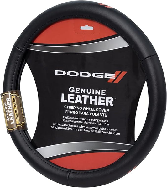 Plasticolor 006790R01 Dodge//Genuine Leather Steering Wheel Cover