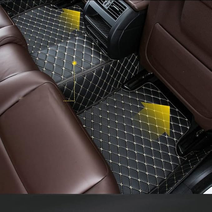 Car Floor Mats Automotive Floor Mats Vehicle Specific All Weather Protection Custom Compatible with Most of 98% Cars SUVs (Black)