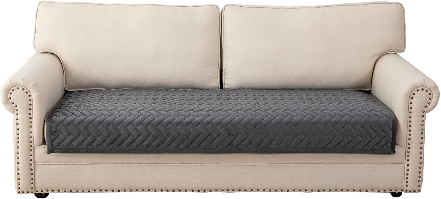 Eismodra Couch Cover,Sectional Couch Covers,Sofa Covers for 3 Cushion Couch,Anti-Slip Sofa Slipcovers for Dogs Cats Kids Loveseat Recliner L Shaped Armrest Backrest,Dark Gray 43''x70''(Only 1 Piece)