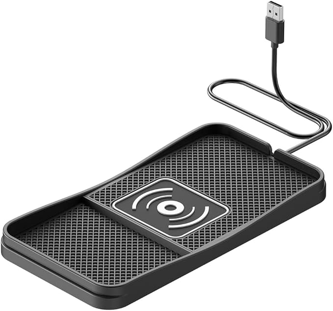 Car Wireless Charger Pad for BMW M3 E30 E36 E46 E92 E93, Type-C/USB 20W Fast Wireless Car Charger Pad Non-Slip Cordless Charging Mat,B-30cm Cable USB Plug