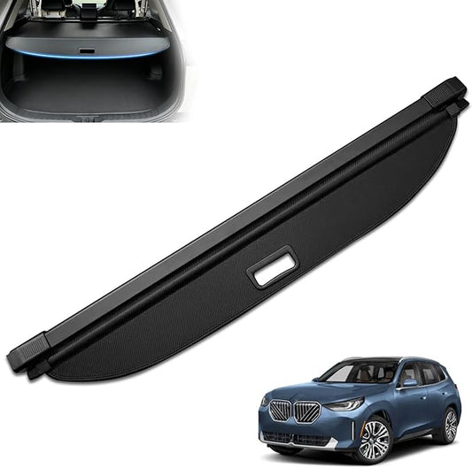 MIALUTY® Cargo Cover for 2025 2026 BMW X3 Retractable Trunk Cover X3 Accessories Anti-Peeping Anti-Theft Privacy Screen,Trunk Luggage Shield Shade Carbon Fiber Texture