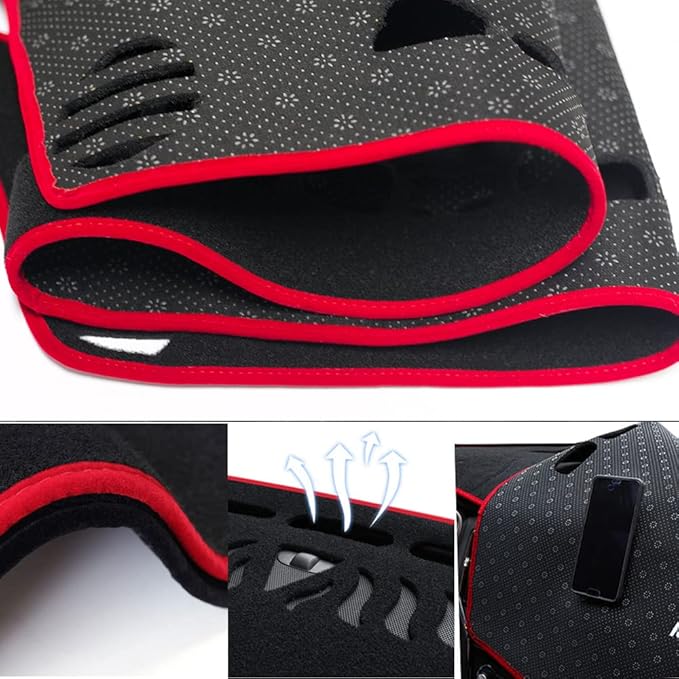Dashboard Cover for 2005-2008 Buick Lacrosse,Polyester Dash Covers mat,Car Dash Board Protecter Cover,Interior Dash Covers Pads,Red