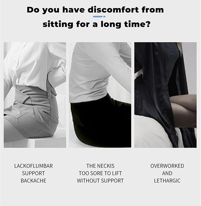 Back and Seat Cushion, Soothe+Cushion,Car Seats with Lumbar Support,Memory Foam Non Slip Skin with Back Support for Office Chair, Car (Black)