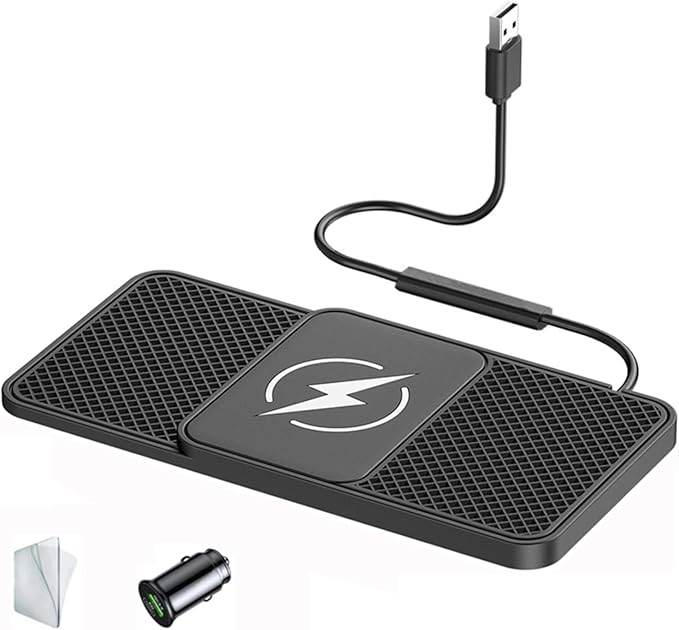 Car Wireless Phone Charger for Suzuki Celerio Ignis Jimny Kizashi Ignis, Non-Slip Fast Inductive Chargers Charging Pad Type-C Fastcharger Auto Electronic Accessories