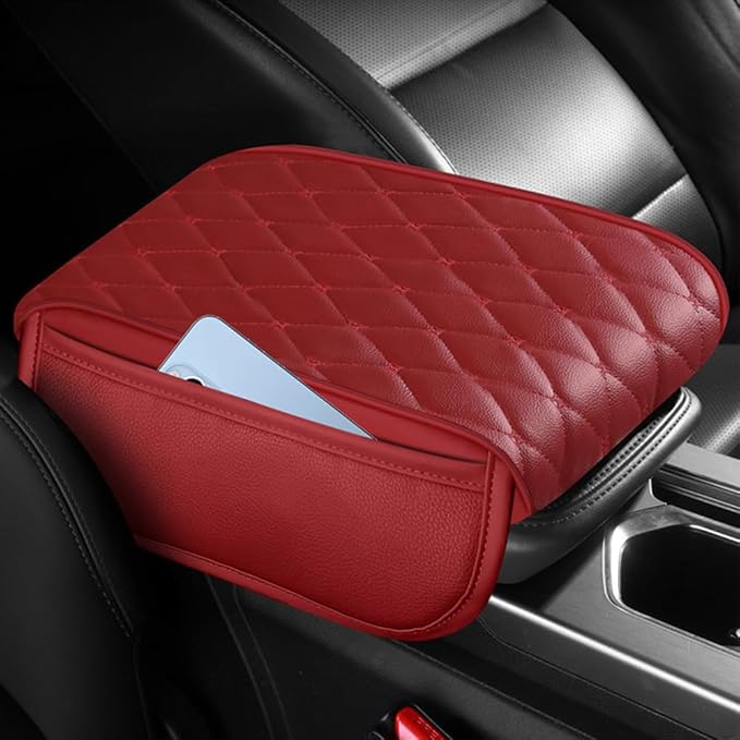 Universal Car Armrest Pad for Lexus GX J150 J120 GX 460 400 GX OR Leather Armrest Box Center Console Cover Pad Waterproof Arm Rest Protector Decor Accessories,Black01, normal