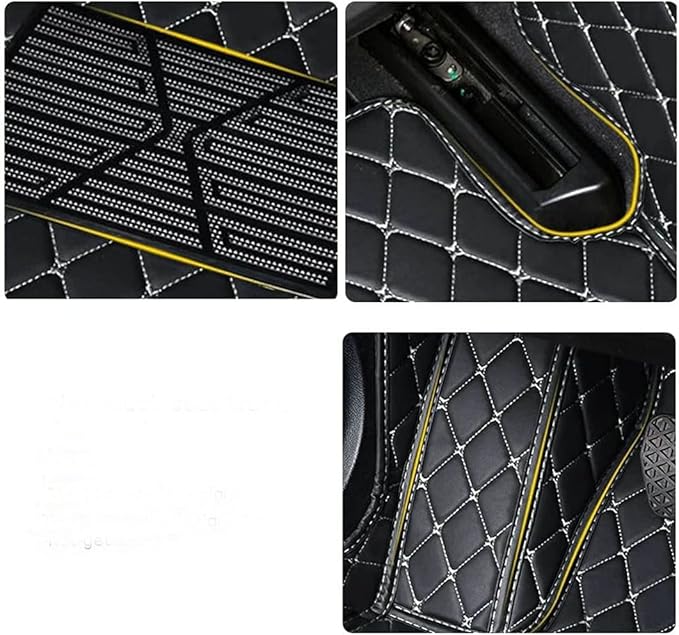Car Floor Mats Automotive Floor Mats Vehicle Specific All Weather Protection Custom Compatible with Most of 98% Cars SUVs (Black and Red)