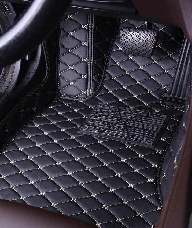 Car Floor Mats for 99% Cars, Trucks and SUVs Full Coverage Pads Protection Non-Slip Leather Floor Liners (Gray)