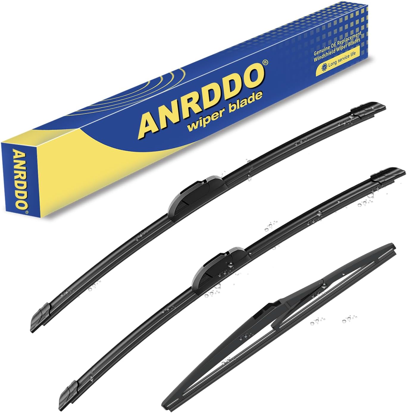 3 wipers Replacement for 2018 2019 2020 2021 2022 2023 Hyundai Kona 2019-2023 Hyundai Kona Electric Windshield Wiper Blades Original Equipment Replacement - 26"+16"+11" (Set of 3) J HOOK