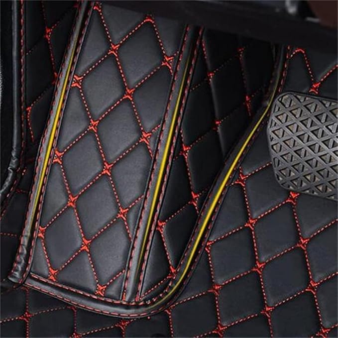 Custom Car Mats All Weather Fit Automotive Floor Mats PU Leather Protector Mat for Most Sedan, SUV, Truck Floor Mats (Black and Brown Side)
