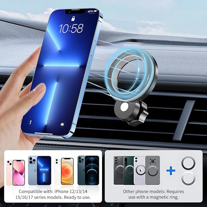 Car Magnetic Phone Mount for 2019-2025 Toyota RAV4 XLE Premium Adventure TRD Off-Road Limited & RAV4 Hybrid XSE Limited,RAV 4 Prime XSE Auto Accessories Best Cellphone Holder Cell Phones Stand