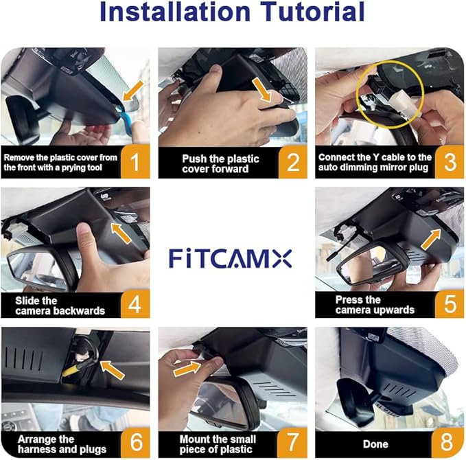 Fitcamx Front 2K+Rear 1080P Dash Cam Adapts for Kia Sportage 2023 2024 2025 (Part No#DW010/P1020/R2010), OEM Look, Dual HD Video, WiFi & APP, Loop Recording, G-Sensor, Easy to Set, 64GB Card