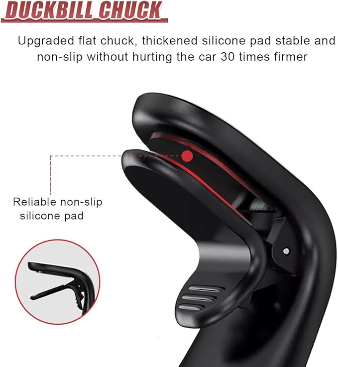 YoRise Magnetic Car Phone Holder, L Type 360° Rotatable Adjustable Car Air Vent Cellphone Mount, No-Hand Clip-On Navigation Bracket, Universal Vehicle Smartphones Stand Accessories (Silver)