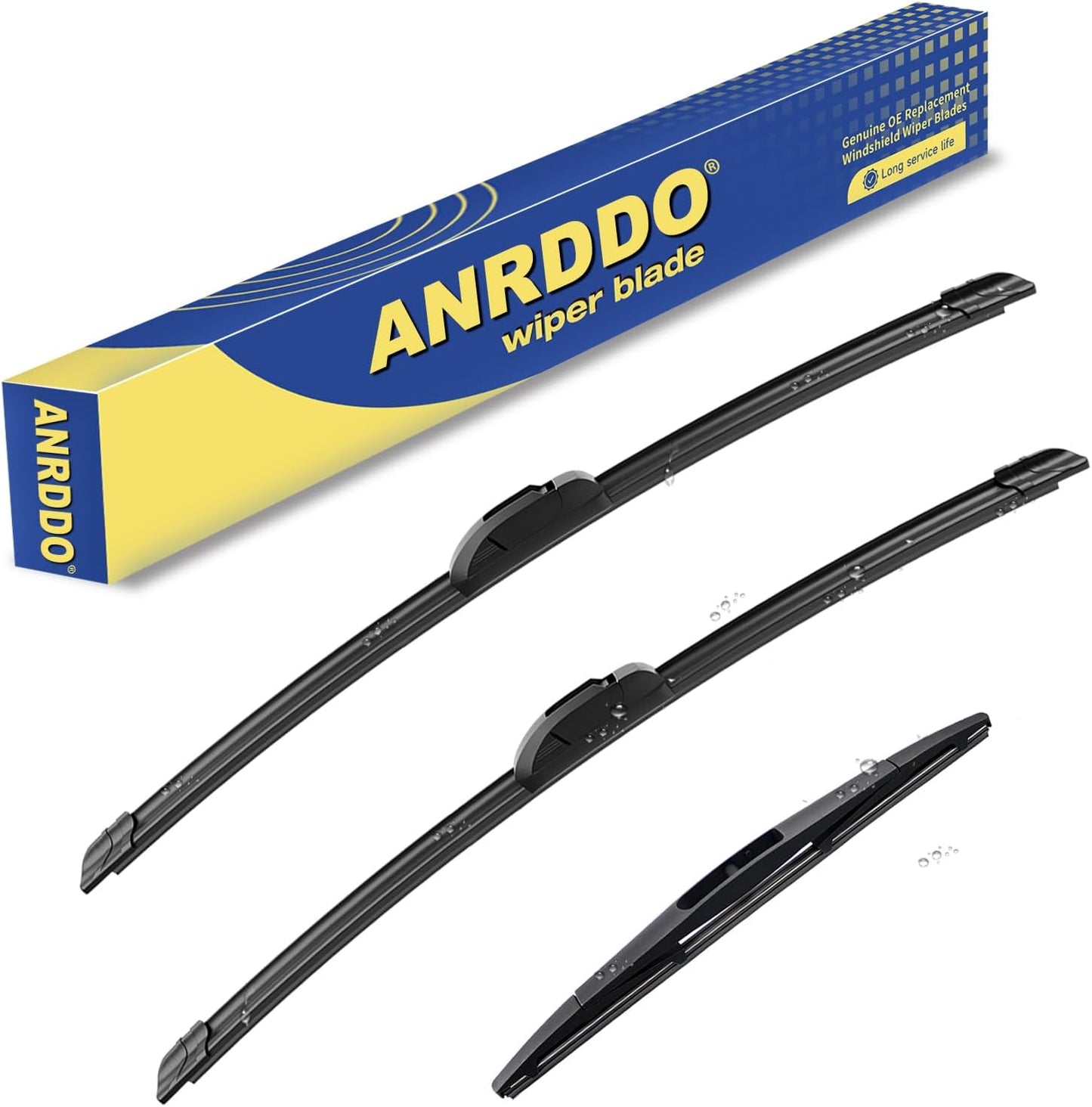 3 Wipers Factory Replacement For Toyota Corolla 2019 2020 2021 2022 Original Equipment Replacement Windshield Wiper Blades Set - 28"+12"+12" (Set of 3) U/J HOOK