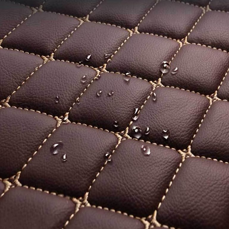 Customized Personalized car Floor mats, All-Weather Luxury car Floor mats, Waterproof and Anti Slip Leather car Floor mat Lining, 95% Customized car, Truck, and SUV Floor mats (Black Blue)