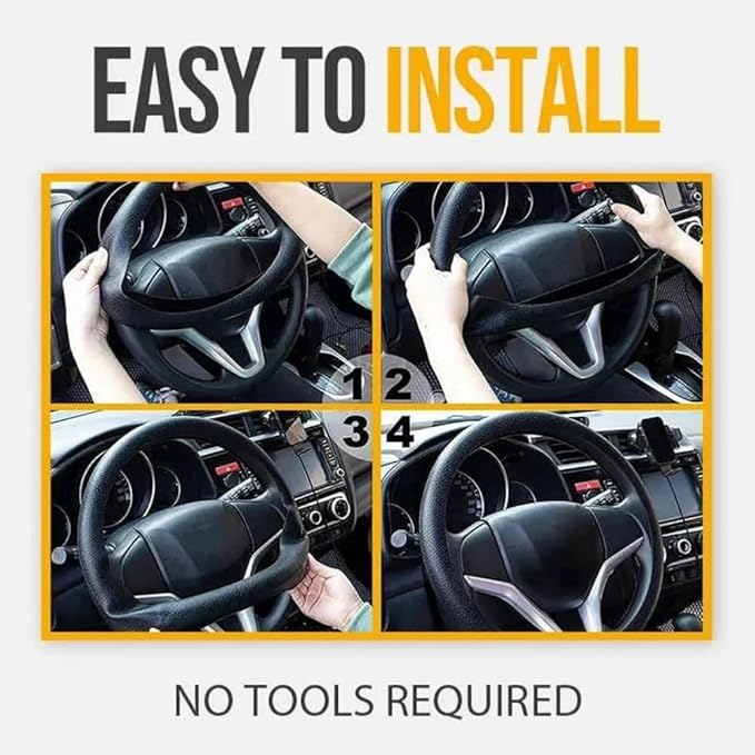 Cooling Steering Wheel Cover, Car Steering Wheel Cover, Anti-Slip Car Steering Wheel Protective Cover, Fit 12.6-16 Inch, for Car SUV Truck Van, for Women & Men (Green)
