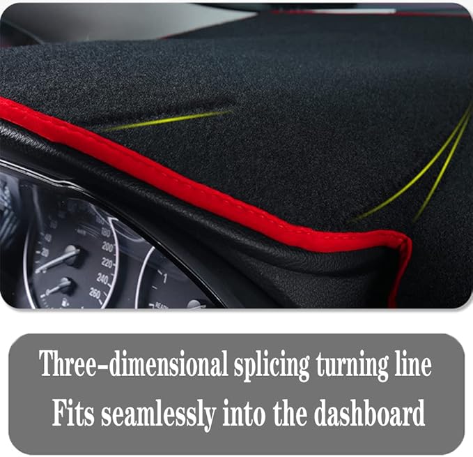 Dashboard Cover for Buick Verano 2012-2016,Polyester Dash Covers mat,Car Dash Board Protecter Cover,Interior Dash Covers Pads,Red