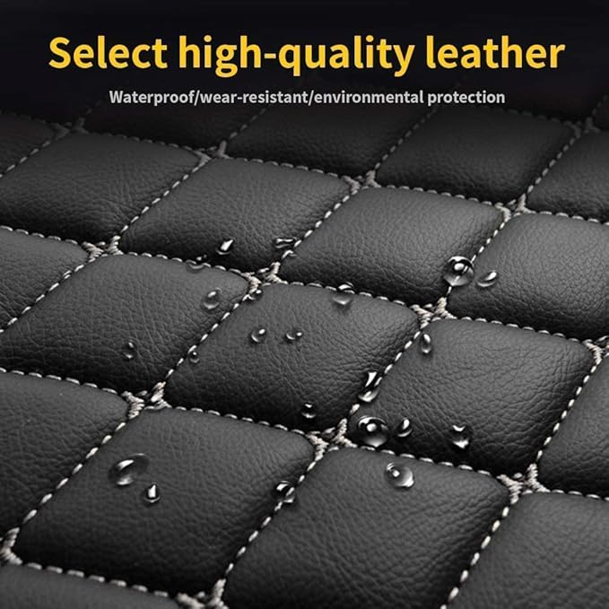 Custom Making Car Floor Mats Compatible for 2000-2025 All Mode Sedan SUV Sports Car Full Coverage Cute Pads Protection Non-Slip Leather Floor Liners (Blue)