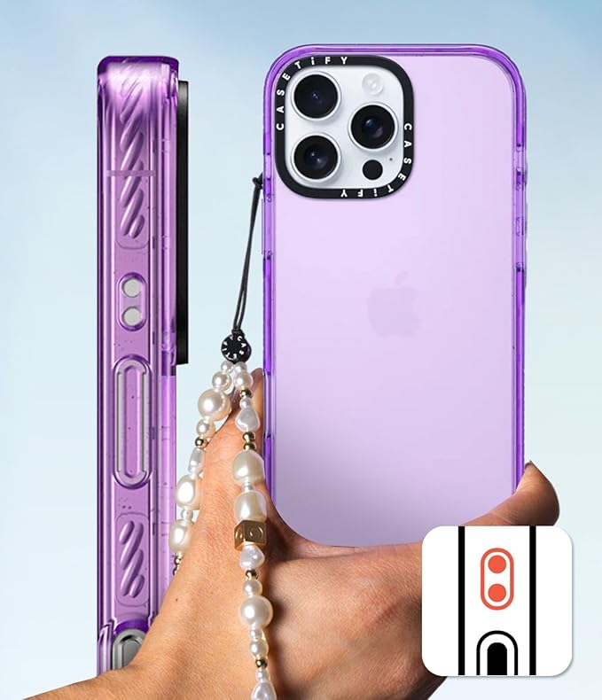 CASETiFY Impact iPhone 15 Pro Max Case [4X Military Grade Drop Tested / 8.2ft Drop Protection/Compatible with Magsafe] - AF Dream FLWRS - Clear Black