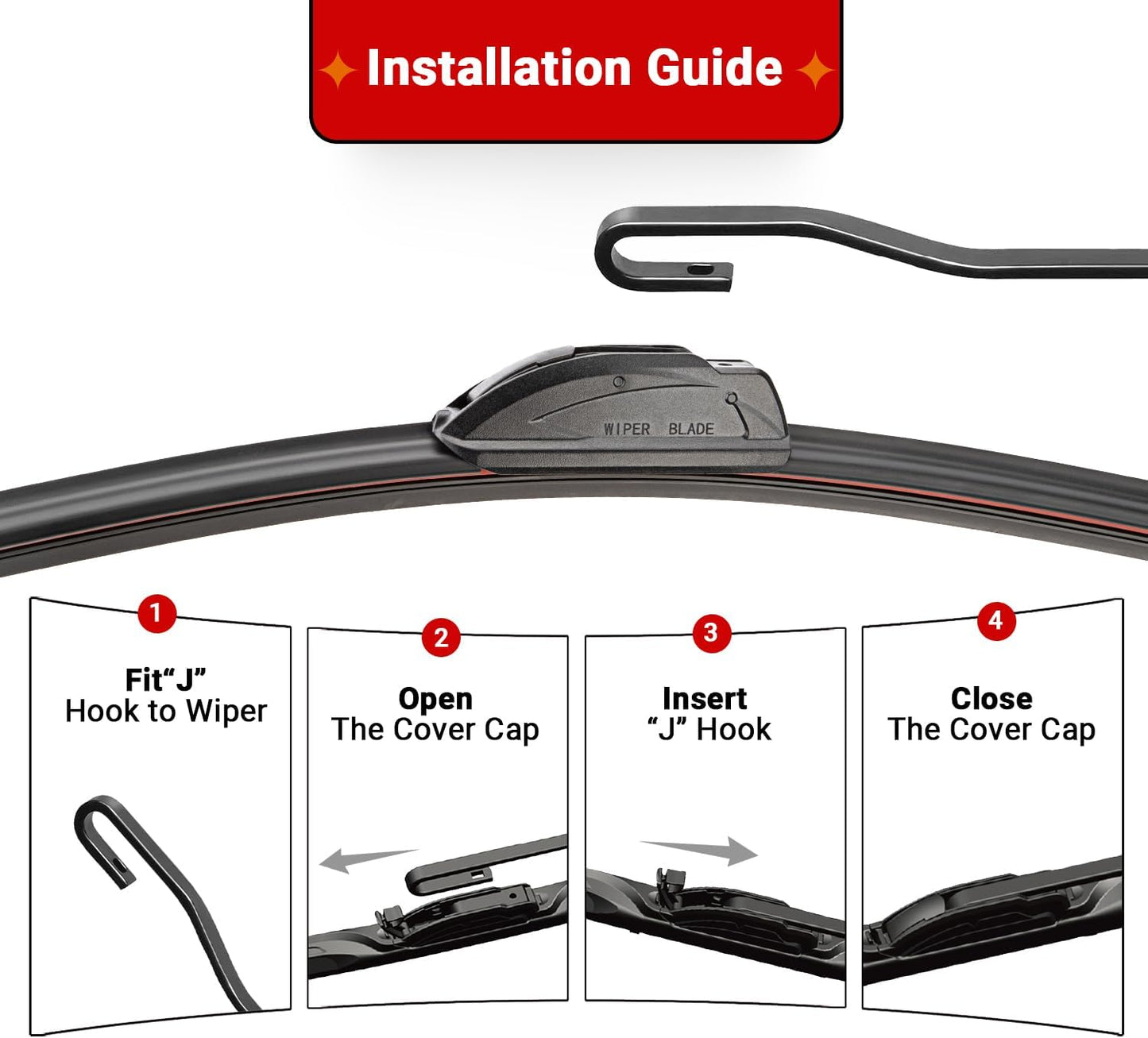 Windshield Wiper Blades Replacement for Honda CRV CR-V 1997 1998 1999 2000 2001 Original Factory Quality Front Rear Wipers Blade Set for My Car - 20" 19" 11" (Pack of 3)