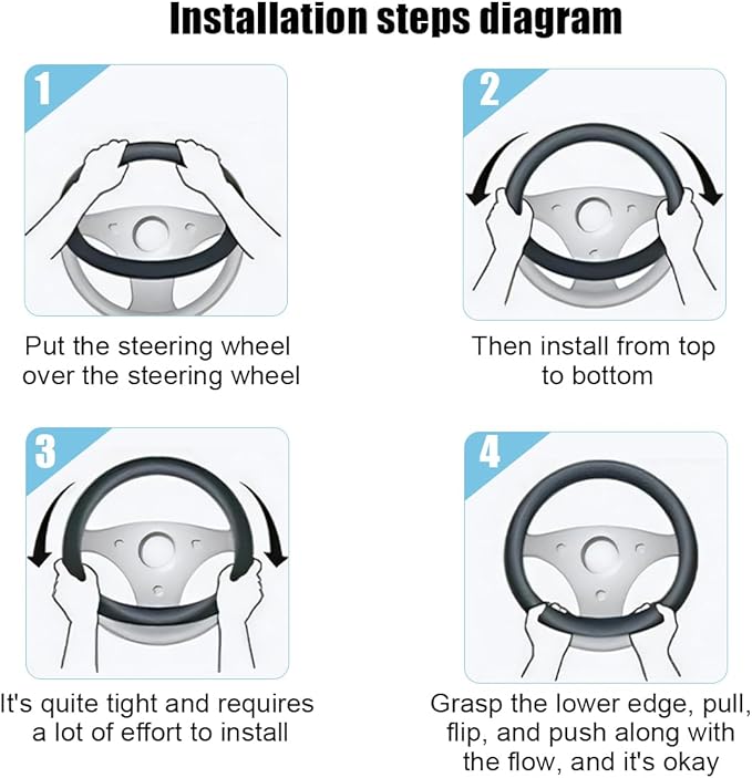Mandark Car Steering Wheel Cover, 15 Inchs Microfiber Leather Non-Slip Vehicle Steering Wheel Protector, Breathable Auto Interior Protection Accessories, Universal for SUV Sedan Truck (Black/Red-A)