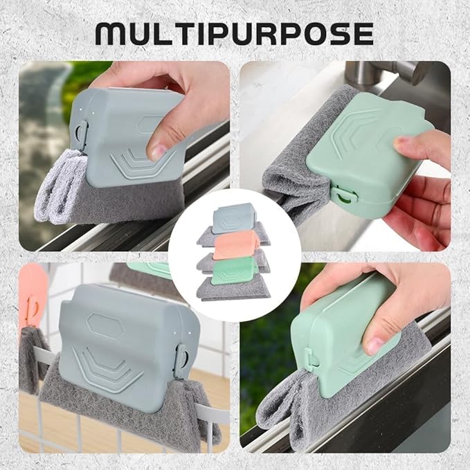 2026 New Magic Window Track Cleaner, 3Pcs Multipurpose Cleaning Brush for Window Grooves, Sliding Door Tracks, Tile Grout Lines, Shutter Slats, Car AC Vents, and Narrow Gaps (Mix)