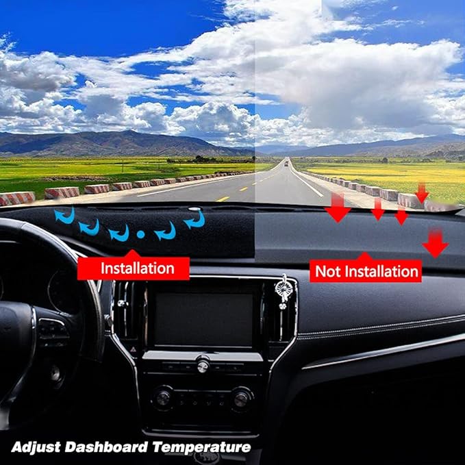 Dash Cover Custom Fit for 1997-2000 Chevy Chevrolet Silverado/GMC Sierra C1500 C2500 C3500 K1500 K2500 K3500, 1997-1999 GMC Yukon/Chevy Tahoe, Dashboard Cover Mat Pad(97-98, Black)