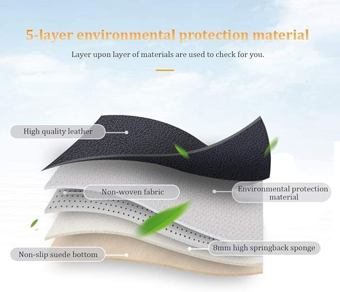 Custom Making Car Floor Mats for 90% Car Model Luxury Leather All Weather Waterproof Anti-Skid Full Coverage Liners (Black red)