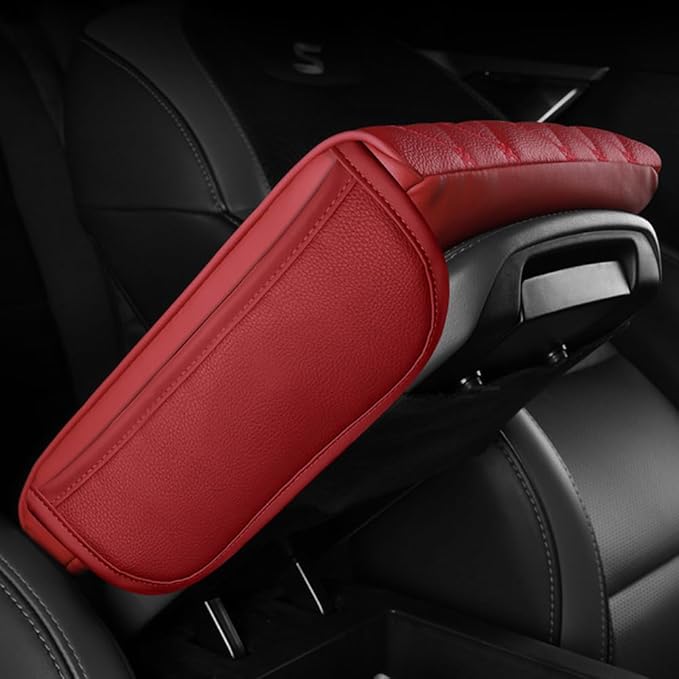 Universal Car Armrest Pad for Lexus RX|RX AL30 AL20 AL10 XU30 RX 450 350 200 270 Leather Armrest Box Center Console Cover Pad Waterproof Arm Rest Protector Decor Accessories,Red01
