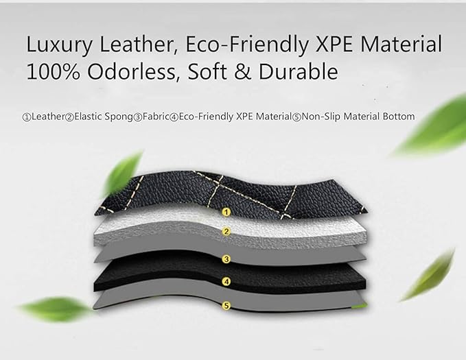 Custom Making Car Floor Mats for 95% Sedan SUV Sports Car Full Coverage Cute Men Women Pads Protection Non-Slip Leather Floor Liners (Beige)