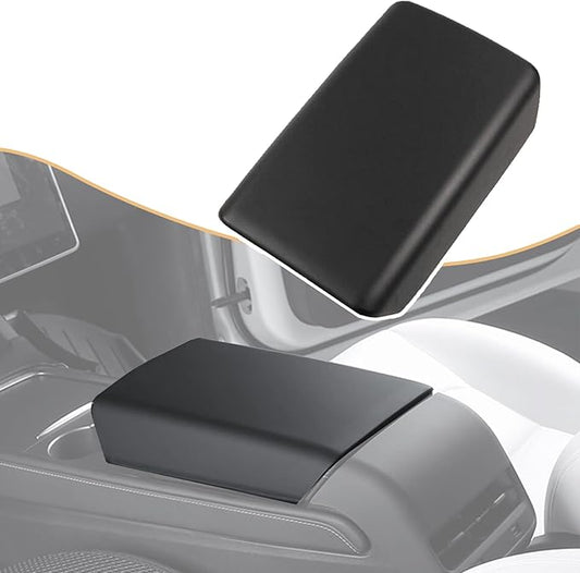 Matte Black Armrest Cover for Tesla Model 3 Model Y 2017-2023 Car Center Console Armrest Pad Trim Cover Arm Rest Box Cushion Console Protector Interior Accessories