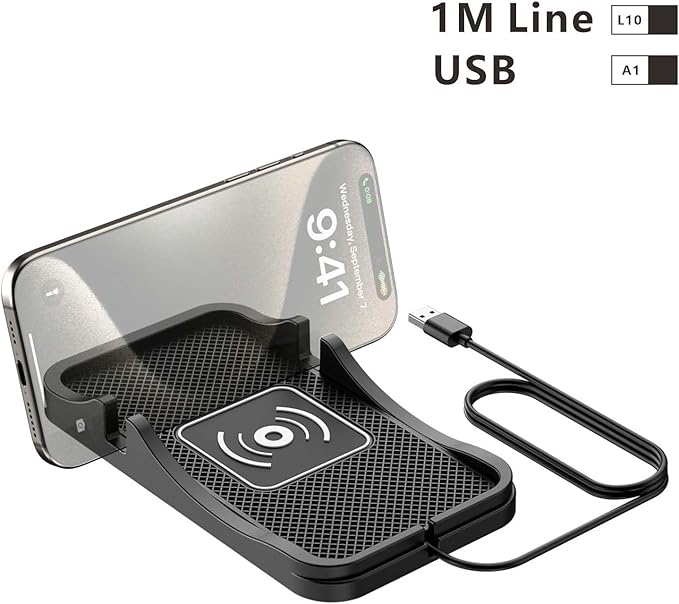 Wireless Car Charger for Kia K4 2025, Charging Station 2-in-1, Wireless Charging Stand Phone, Magnetic Wireless Charger,1M-USB