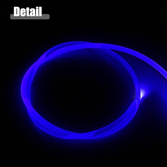 ACROPIX 1.5m 4.92ft 4mm 0.16" Transparent Universal PMMA Optic Fiber Side Glow Cable Fiber Optic Cable for Car - Pack of 1