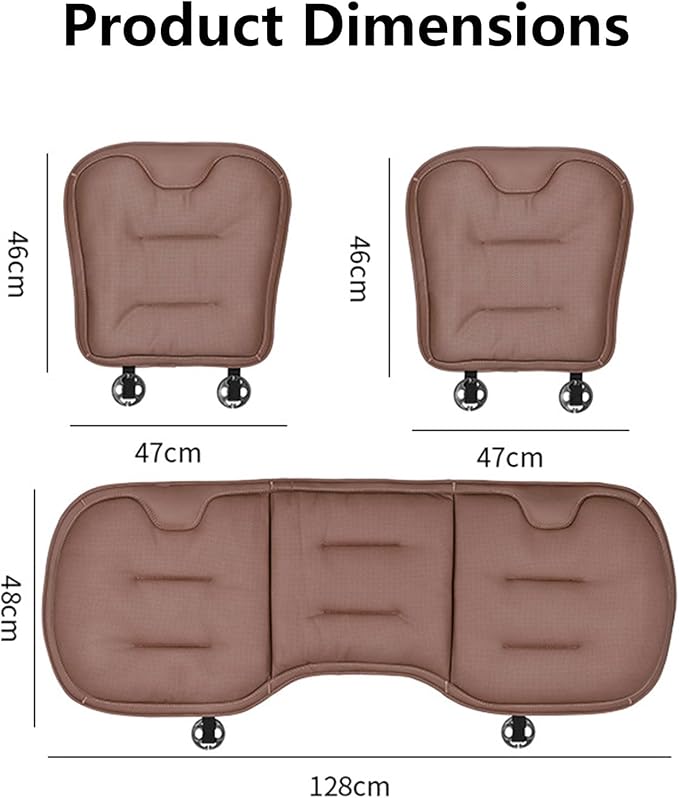 Car Seat Cushion for Porsche Macan 2015-2025-pr, Breathable Non-Slip Driver Seat Pad Ergonomic Memory Foam for Long Driving Car Office,B/3Pcs-Brown