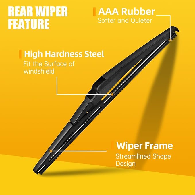 MIKKUPPA 26"+16"+10" Windshield Wiper Blades Replacement for 2013-2018 Toyota Rav4, Front & Rear Wipers, Durable Stable Quiet All Season Wiper Blade Set (Pack of 3)