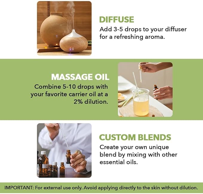 Majestic Pure Essential Oil with Glass Dropper - 100% Pure and Natural - Essential Oils for Diffuser, Aromatherapy, Soap and Candle Making, Peppermint Essential Oil, Peppermint Oil, 2 Fl Oz