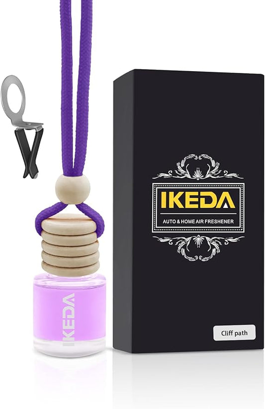 Ikeda Car Air Freshener: Hanging Car Smell Air Freshener | 10ml Hanging Car Perfume | Long Lasting Fragrance | Strong Scents Diffuser for Auto Home (Peach|Circular)