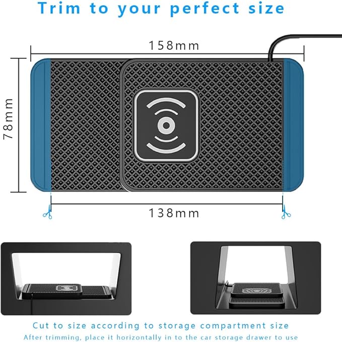 Wireless Charging Pad for Car for Ineos Automotive Grenadier 2023-2025, Non-Slip Type C/USB 20W Fast Phone Charging Pad DIY Trim-to-Fit No Interior Damage,A&USB